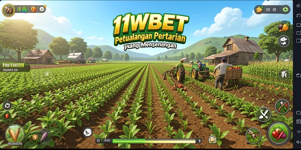 Screenshot di 11WBET menampilkan ladang yang indah dengan tanaman subur.