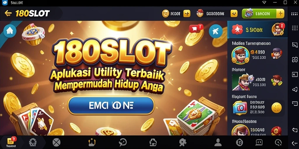 Tampilan antarmuka 180SLOT yang intuitif dan menarik.