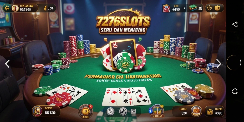 Tampilan gameplay Poker di 7276SLOTS yang menarik dan menantang.