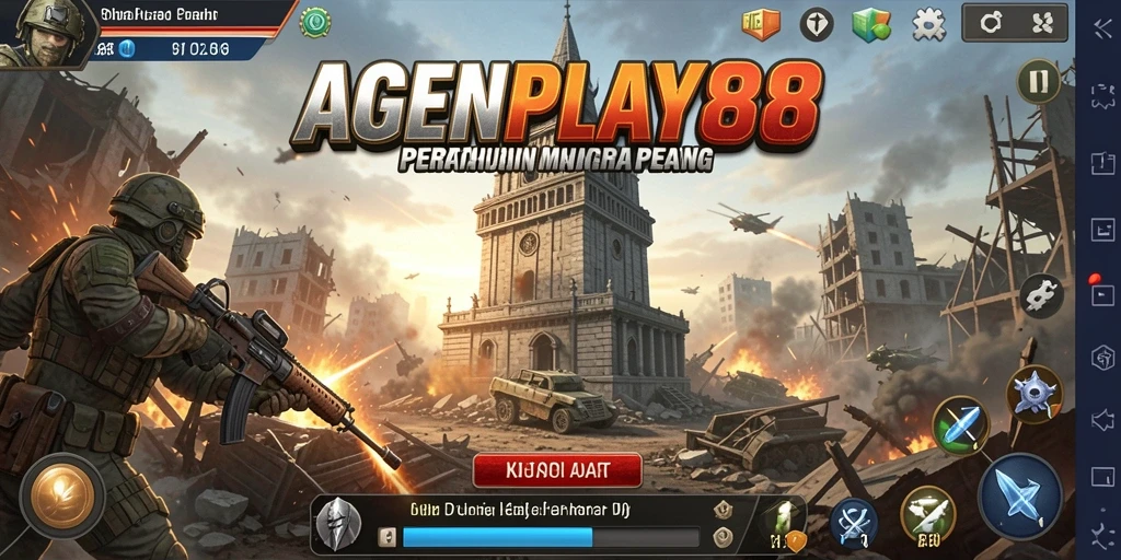Gameplay mendebarkan di AGENPLAY88 dengan serangan musuh dan strategi menara.
