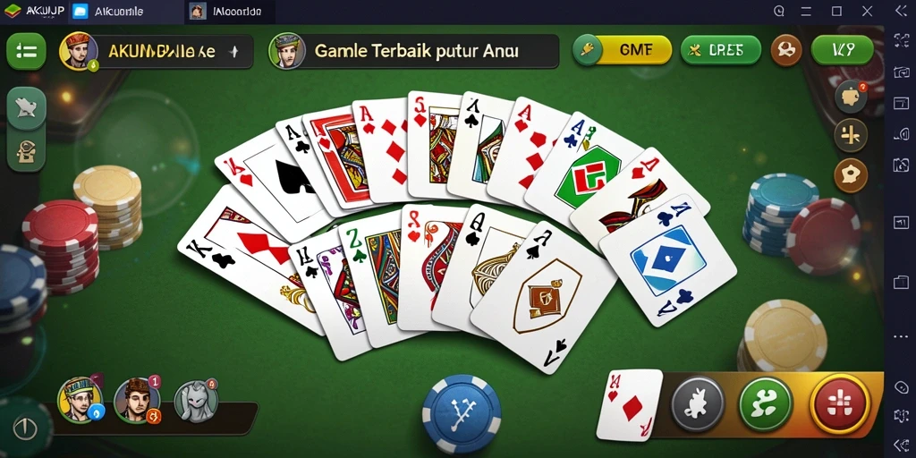 Tampilan gameplay Gaple yang menarik dan interaktif di AKUNJP.