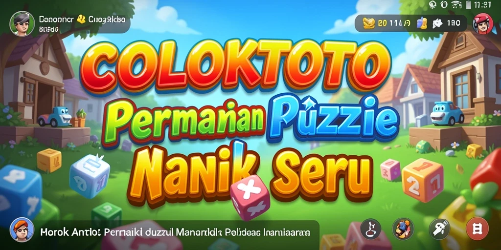 Tangkapan layar utama gameplay COLOKTOTO menampilkan teka-teki yang berwarna-warni.