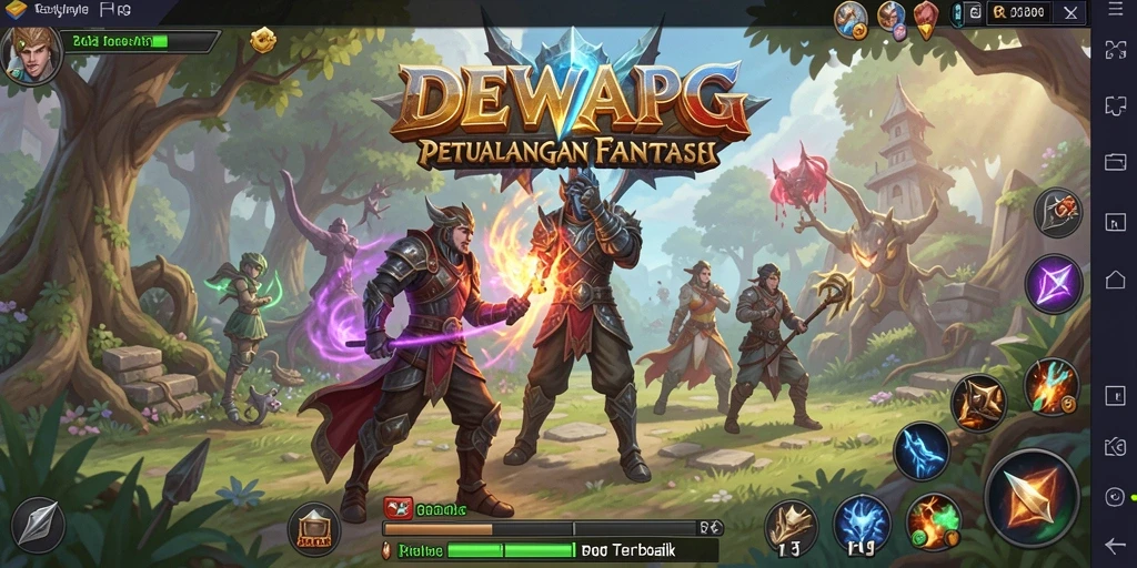 Gameplay DEWAPG yang penuh aksi dan petualangan RPG.
