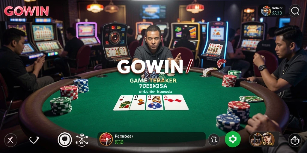 Tampilan gameplay GOWIN yang menarik dan mendebarkan di Poker.