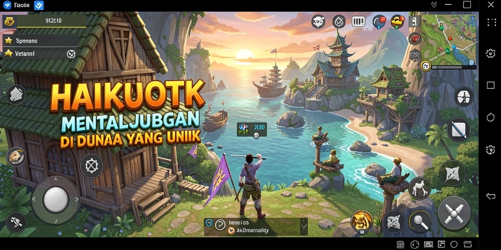 Tangkapan layar gameplay HAIKUOTK yang menunjukkan eksplorasi petualangan.