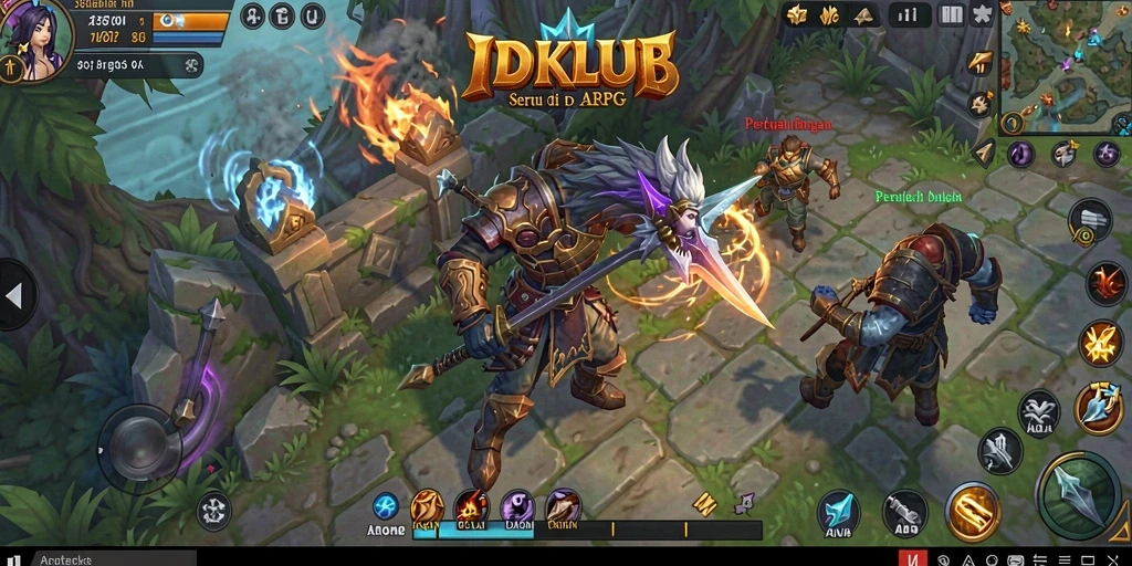 Screenshot IDKLUB menampilkan aksi seru dalam pertarungan ARPG.