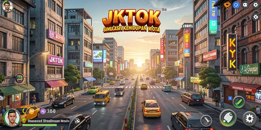 Tangkapan layar menunjukkan gameplay penuh warna dari JKTOK.