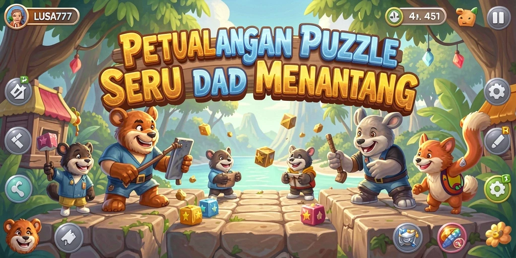 Tangkapan layar gameplay LUSA777 menunjukkan suasana permainan puzzle yang menarik.