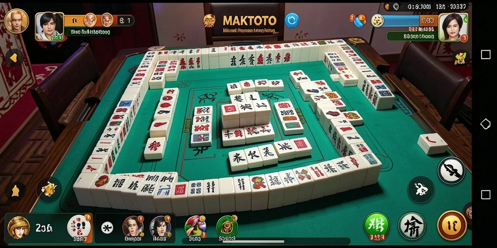 Tampilan gameplay Mahjong yang menarik dan menantang.