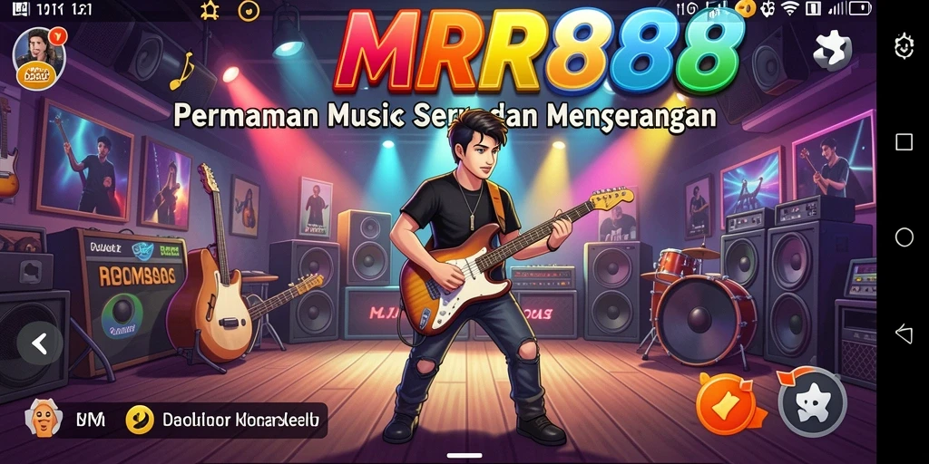 Tampilan gameplay MR888 yang seru dengan permainan musik interaktif.