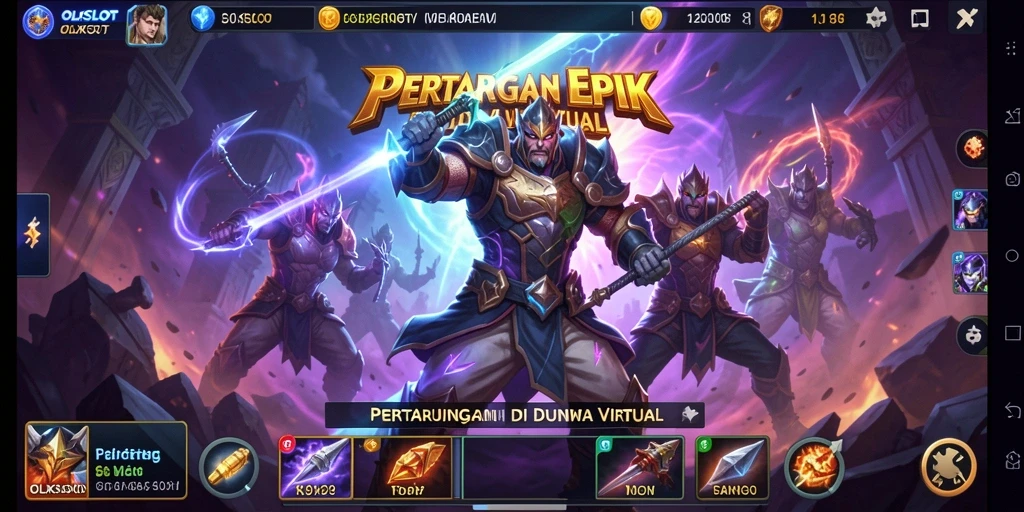 Tampilan gameplay menarik dari <strong>OLXSLOT</strong> dalam pertarungan yang dramatis.