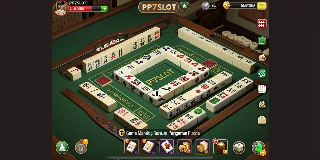 Screenshot utama PP7SLOT menampilkan gameplay Mahjong yang seru dan menantang.