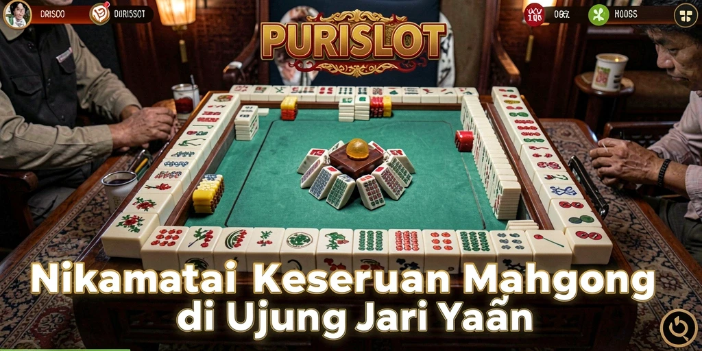 Tampilan gameplay Mahjong yang mendebarkan dan penuh warna.