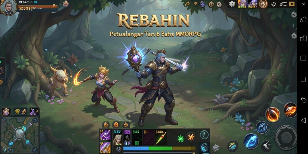 Tangkapan layar dari gameplay <strong>REBAHIN</strong> yang menampilkan pertarungan epik.