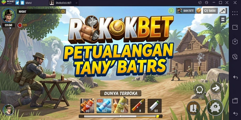 Screenshot gameplay ROKOKBET menampilkan dunia terbuka yang luas dan penuh petualangan.