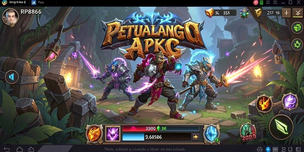 Tampilan gameplay yang memukau dari RP886 dalam genre ARPG.