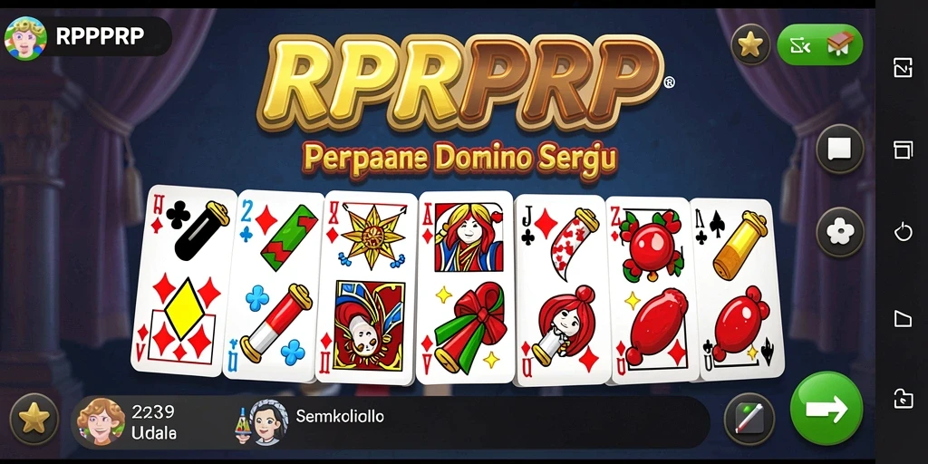 Tampilan menarik dari permainan Domino di RPRPRP.