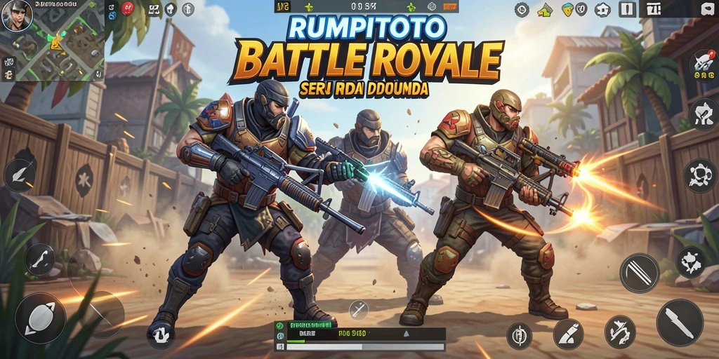 Gameplay seru di RUMPITOTO, pertarungan antar pemain yang menegangkan.
