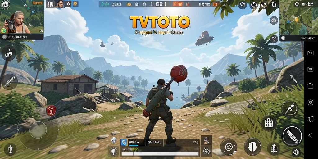 Screenshot TVTOTO menunjukkan dunia terbuka yang luas dan penuh petualangan.