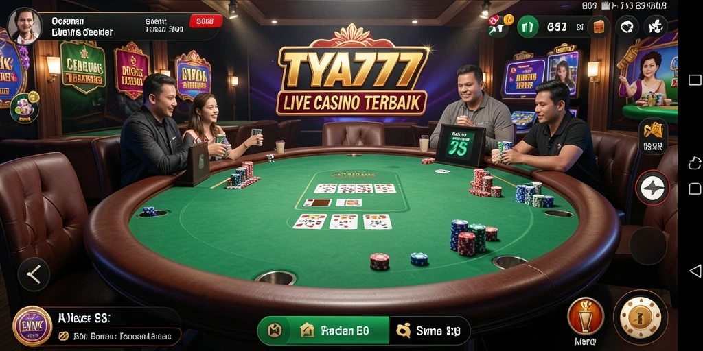 Tampilan gameplay Live Casino yang mendebarkan di TYA777.