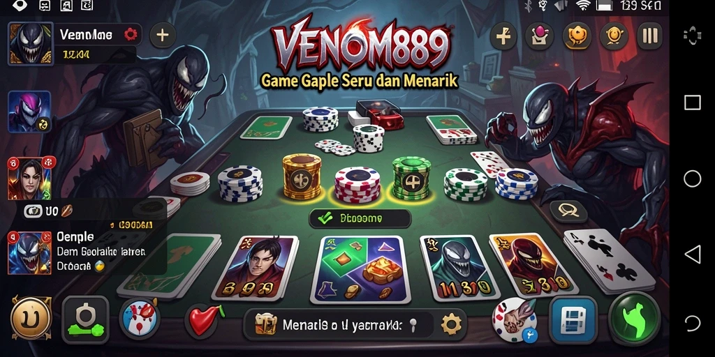 Gameplay seru dan menarik dalam VENOM889 saat bermain Gaple.