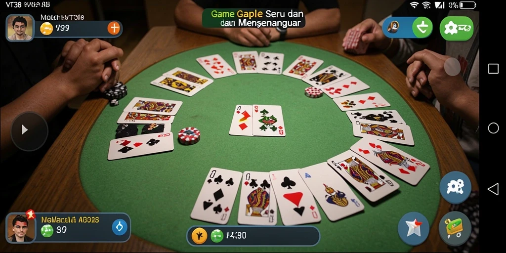 Tampilan gameplay yang menyenangkan dalam permainan Gaple.