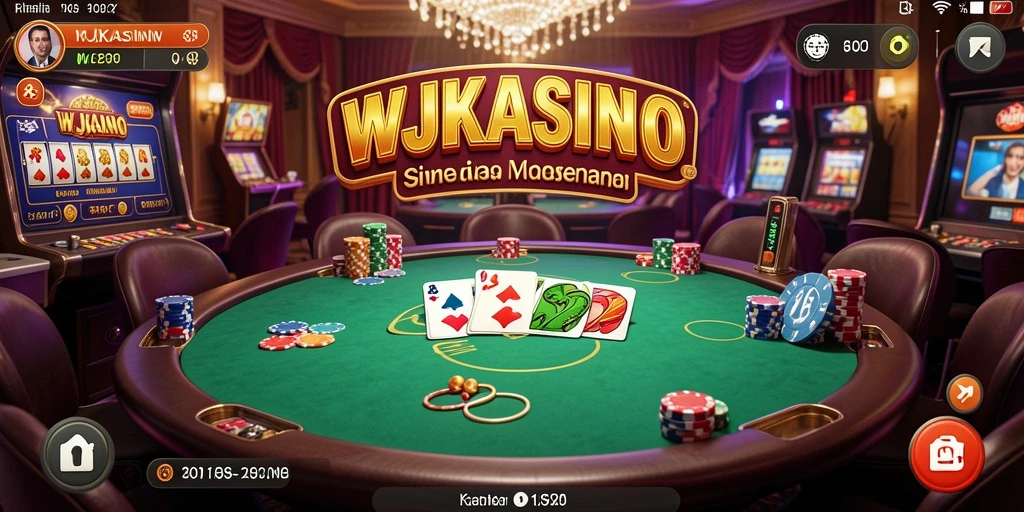 Tampilan gameplay WJKASINO dengan pengalaman kasino yang realistis.