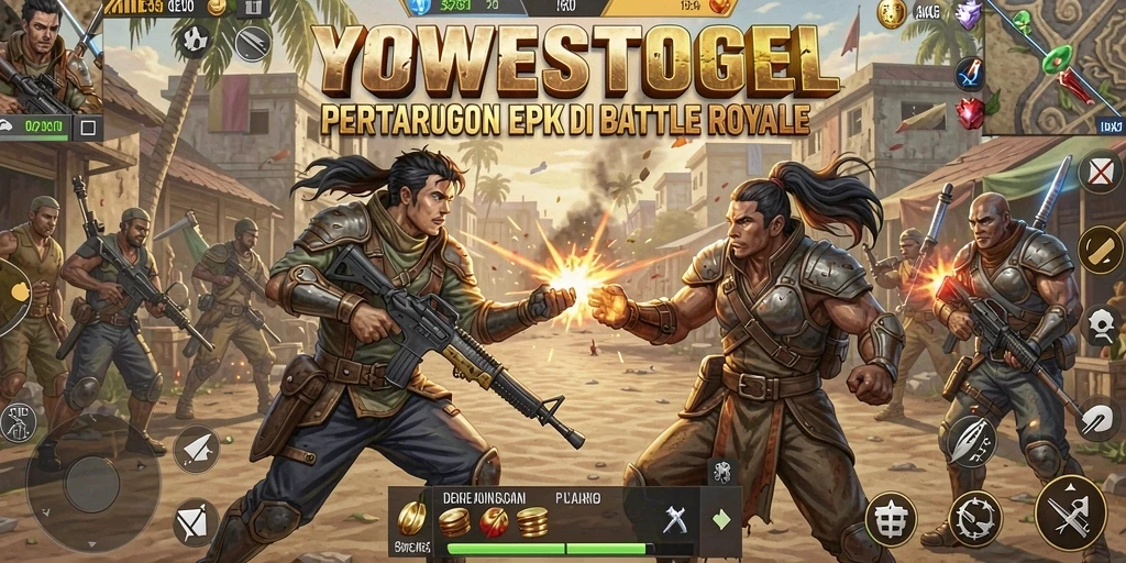 Screenshot gameplay YOWESTOGEL menampilkan aksi pertempuran intense.